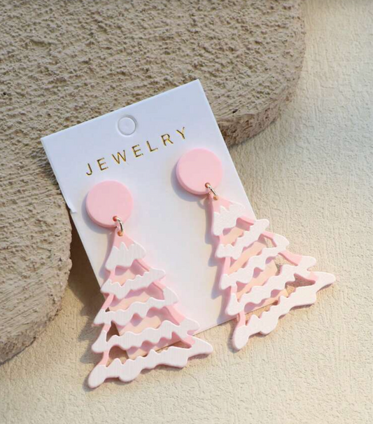 Fresh Snow Trimmed Trees Earrings