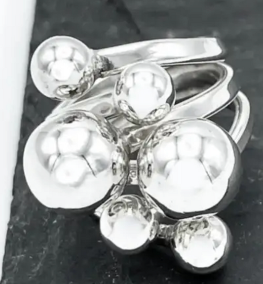 Great Balls of Silver Ring