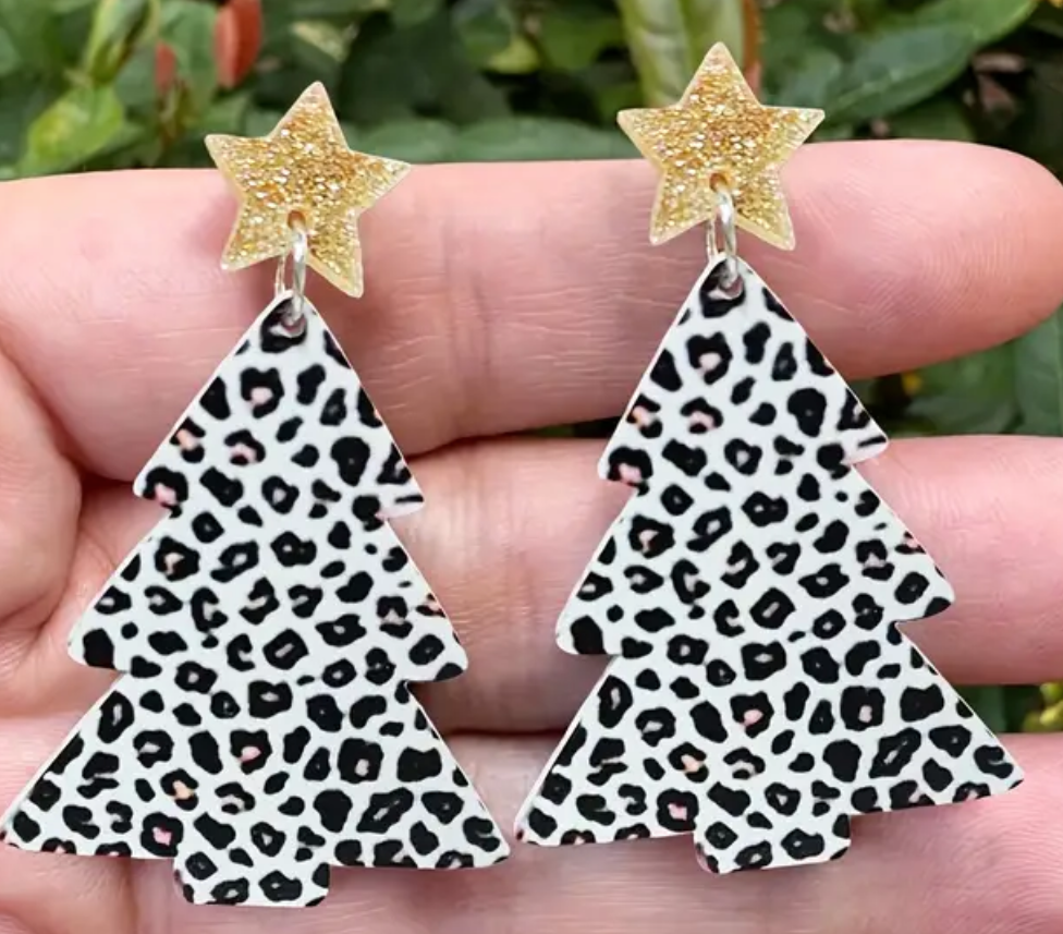 Glam Safari Christmas Earrings