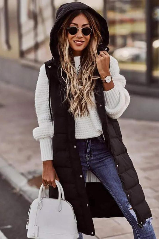 HOODED FULL BODY LENGTH PUFFER JACKET