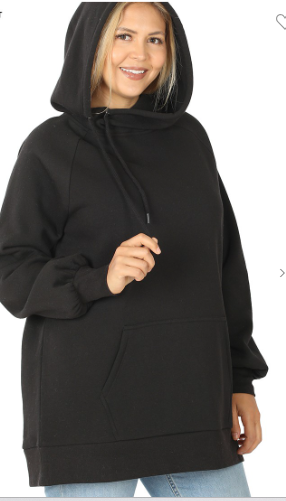 Side Tie Hoodie - Plus