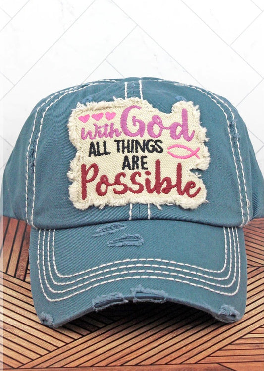 All Things Are Possible With God Cap