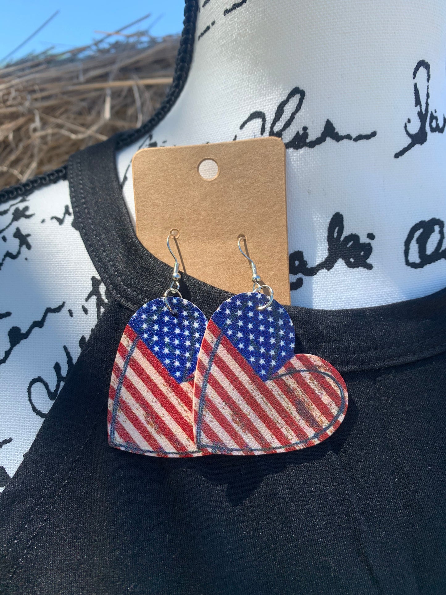 Hearts and Stripes Earrings