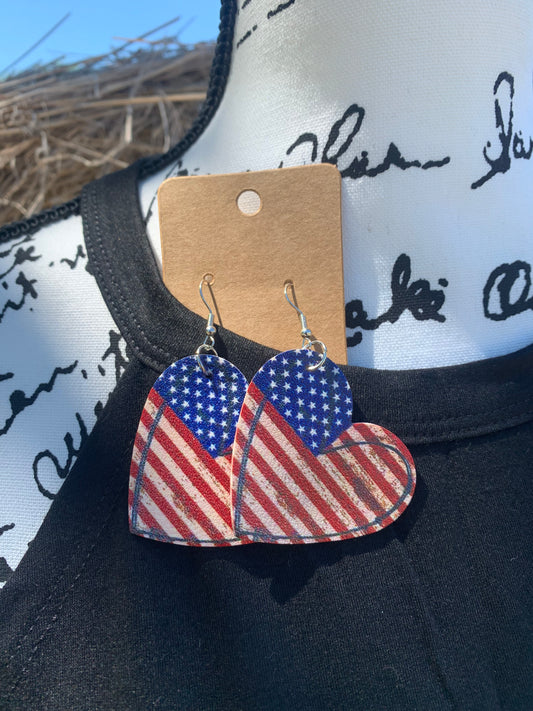 Hearts and Stripes Earrings
