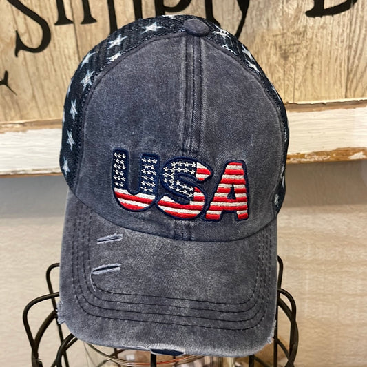 USA Distressed Ballcap