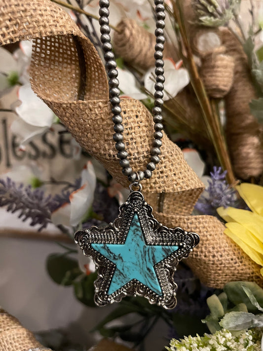 Slope Lane Turquoise Star Necklace