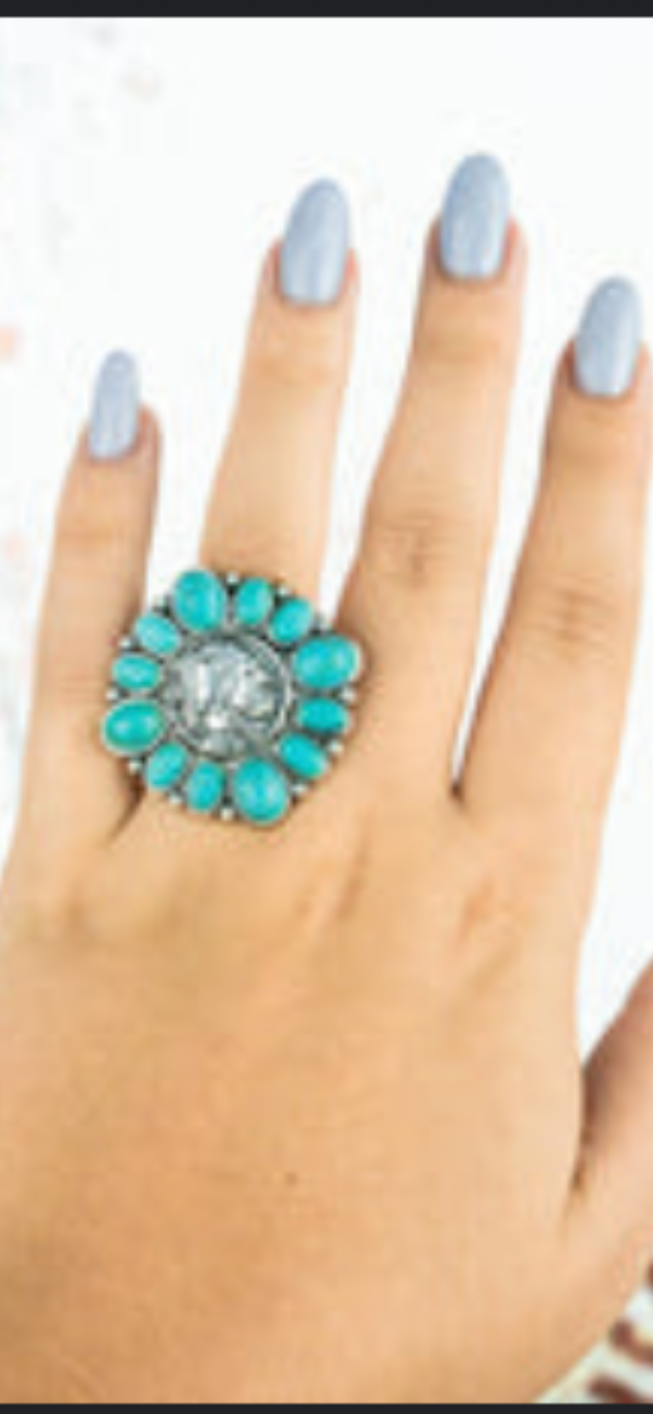 Turquoise Indian Head Nickel Cuff Ring
