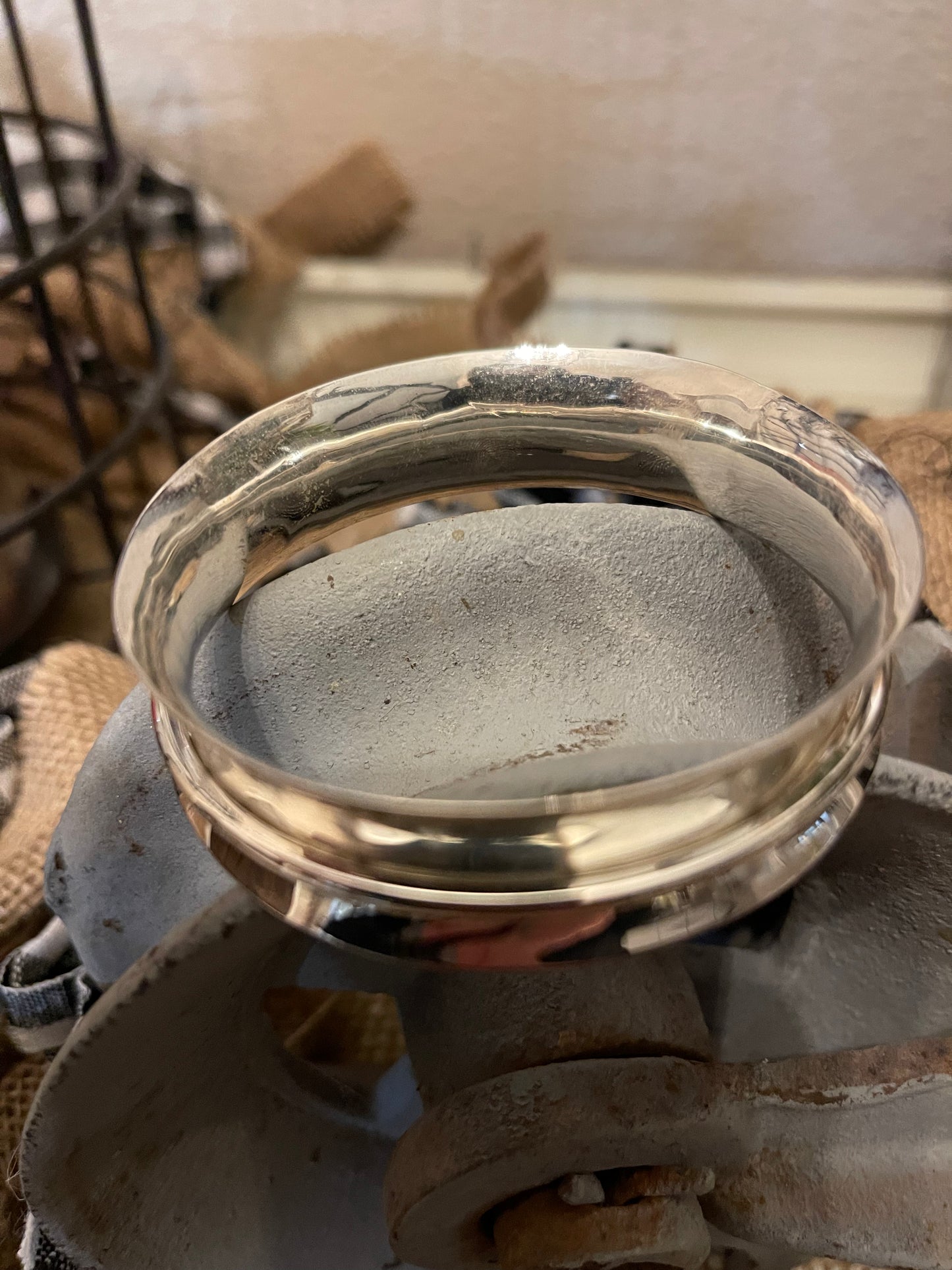 Sterling Silver Wide Width Spinner Bangle Bracelet